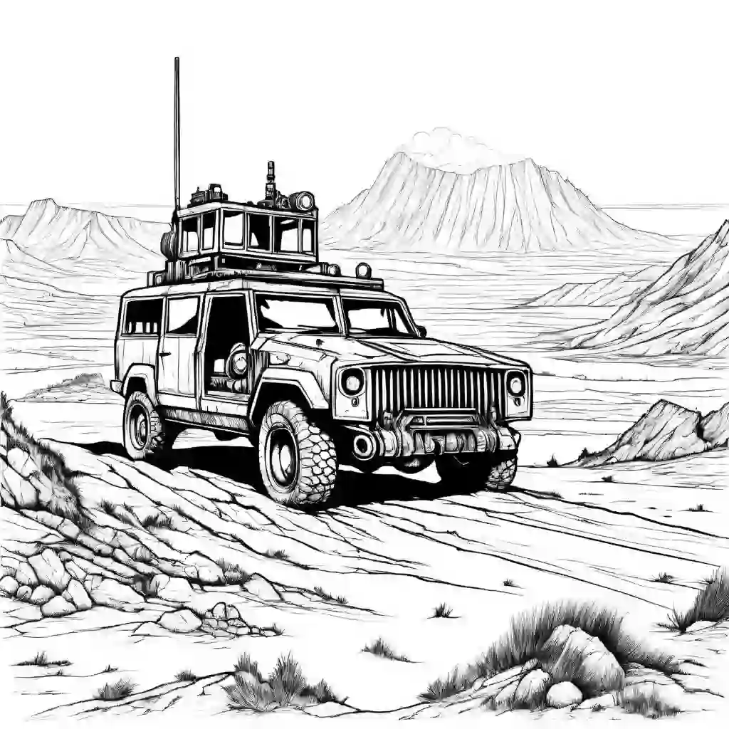 Post-Apocalyptic Landscapes coloring pages